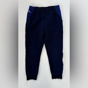 LaCoste Sport Men's Navy Blue Contrast Fleece Sweatpants Joggers Size Medium